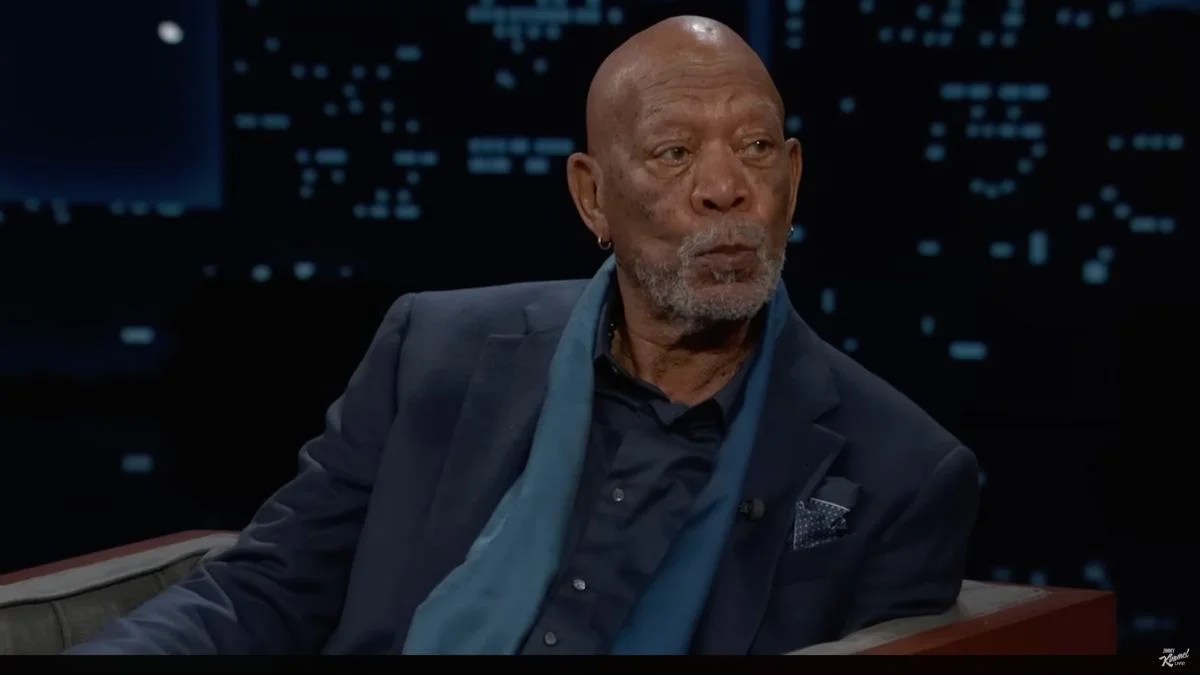 Morgan Freeman Tells Kimmel How He Became Diane Keaton's Favorite On-Screen Smooch: 'Please Teach Me'