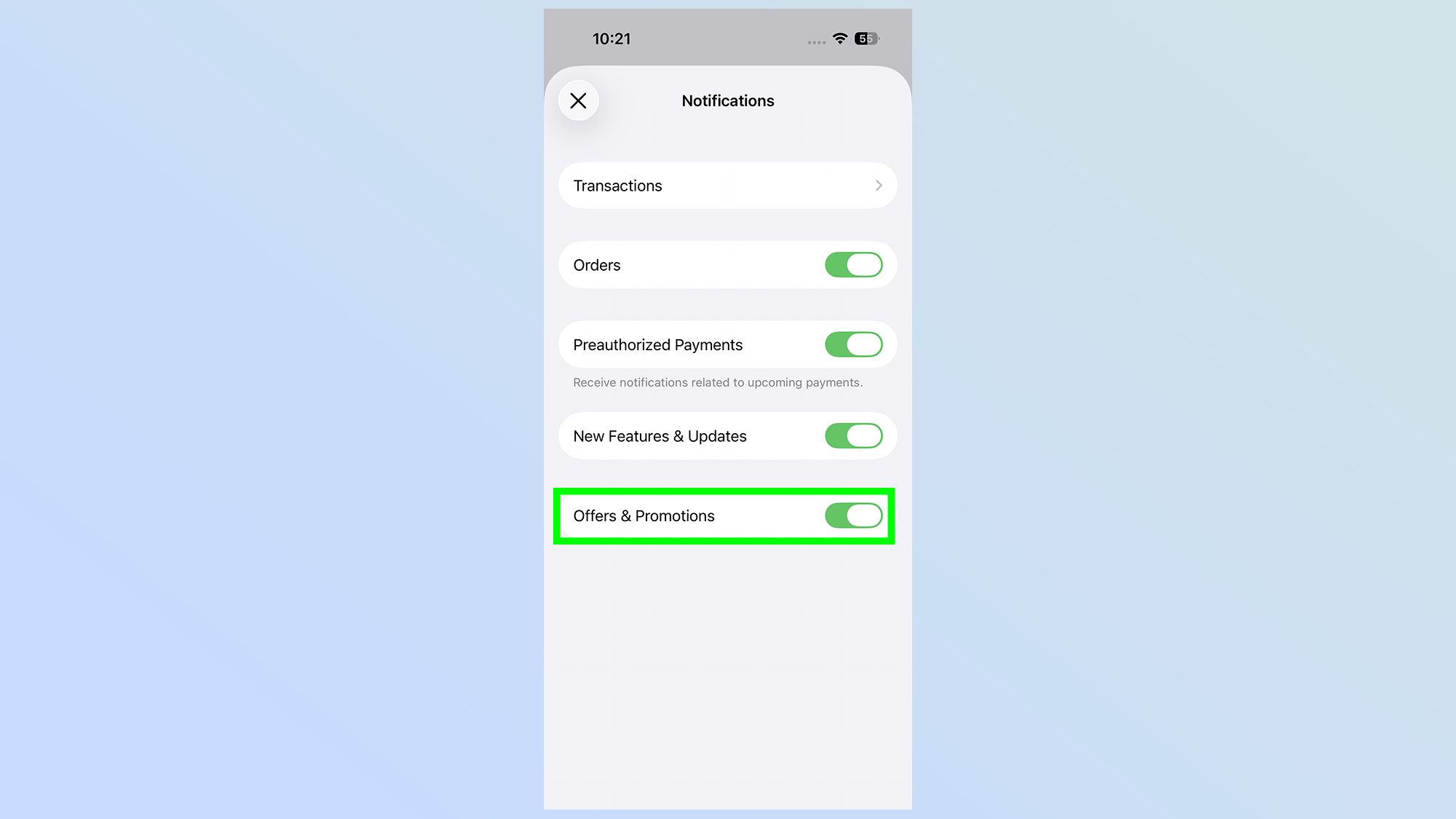 Apple wallet ios 26 turn off promotions