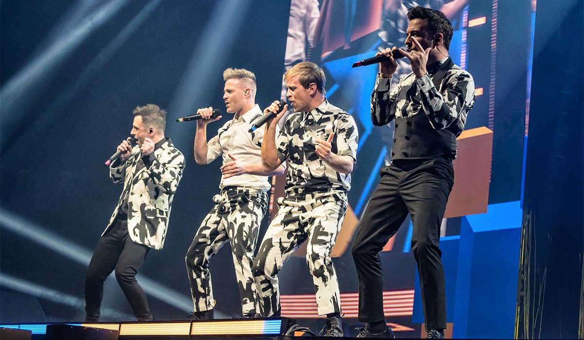 Westlife - Nicky Byrne, Kian Egan, Mark Feehily, Shane Filan Westlife in concert at The OVO Hydro, Glasgow. Pic: REX
