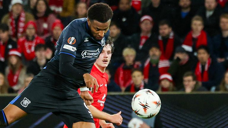 Youssef Chermiti started for Rangers in Bergen, missing a chance to open the scoring