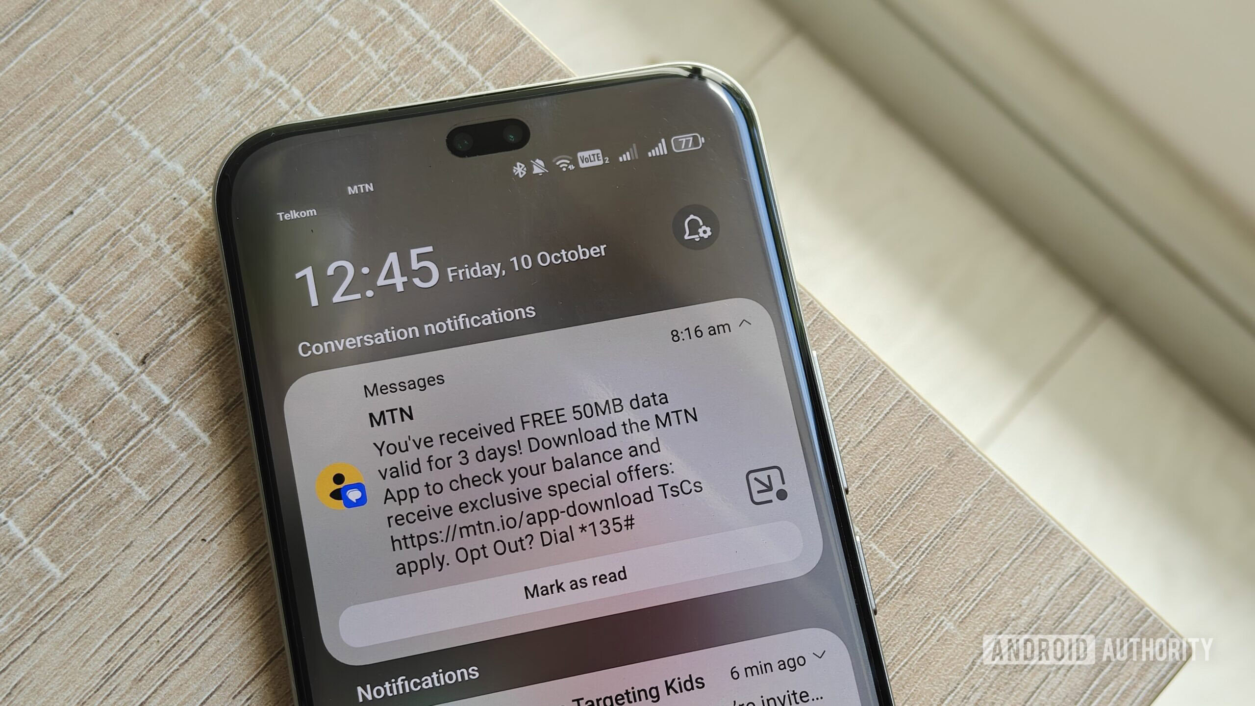 split notifications on an android smartphone