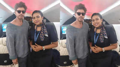 Shah Rukh Khan spotted in a high-end luxury private jet; looks effortlessly cool while posing with a fan - See VIRAL PICS