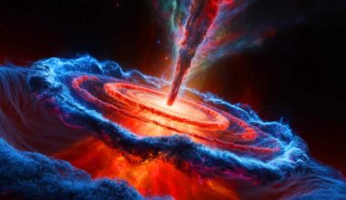 Illustration of the universe's potential collapse under its own gravity due to evolving dark energy.