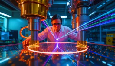 Illustration of ultrafast squeezed light capturing quantum uncertainty in real time.