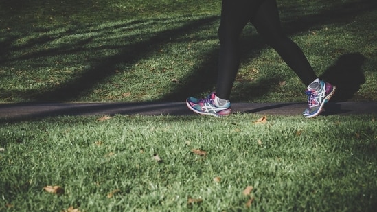 Walking after meals helps regulate blood glucose spikes.(Unsplash)