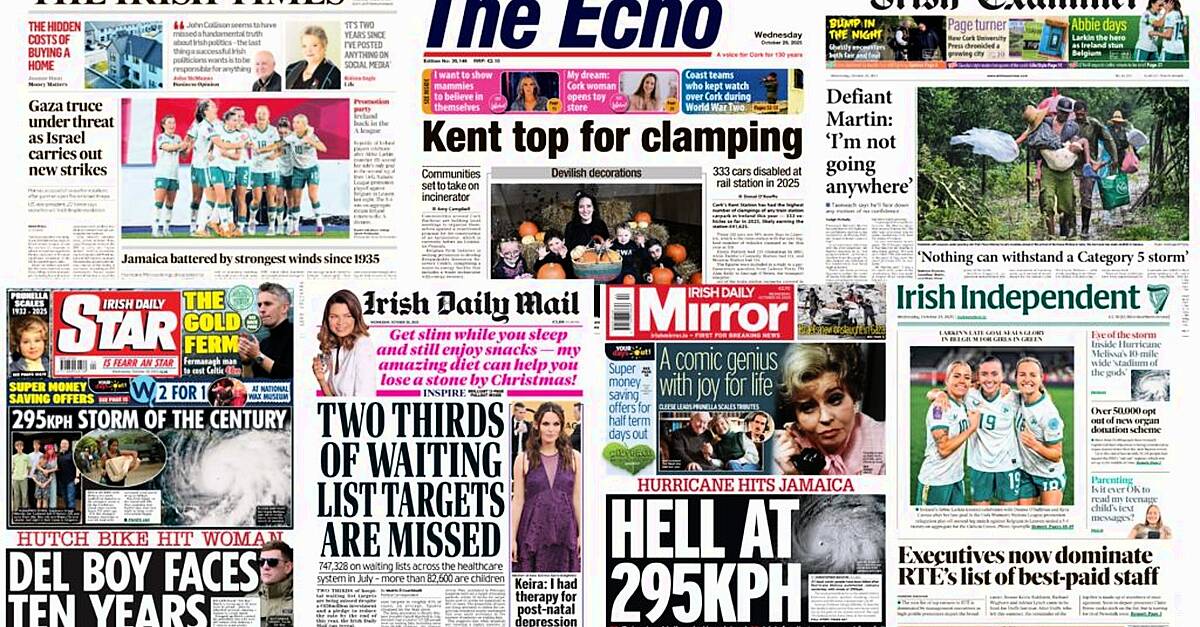 What the papers say: Wednesday's front pages
