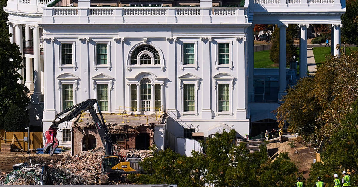 White House East Wing demolished as Trump proceeds with ballroom construction