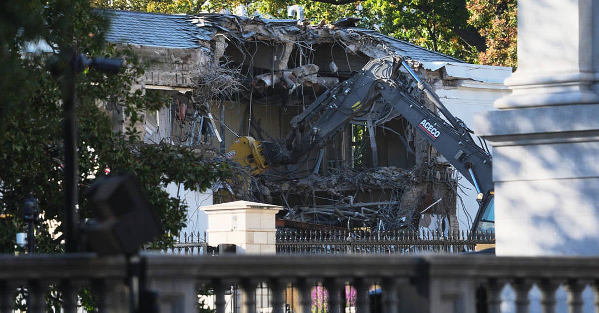 White House starts demolishing part of the East Wing to build Trump’s ballroom