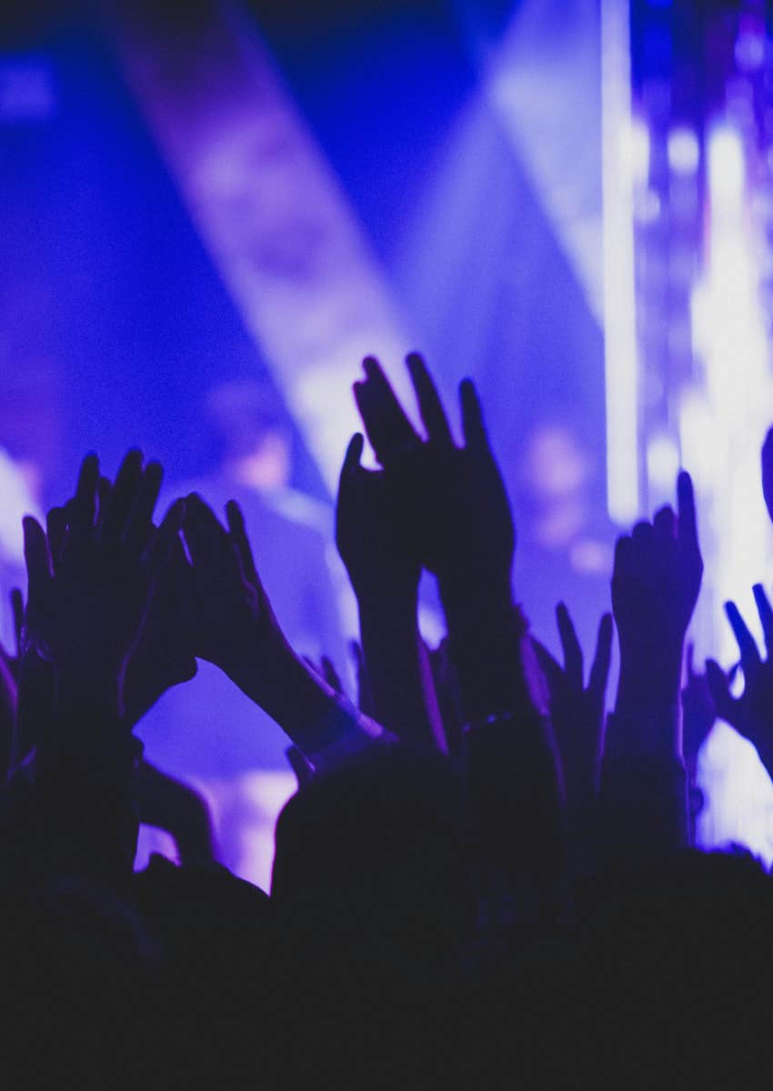 group of fans at a concert