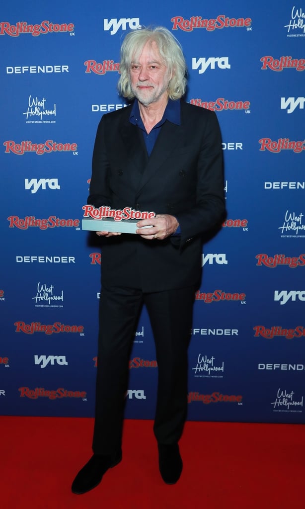 LONDON, ENGLAND - NOVEMBER 20: Sir Bob Geldof with The Lifetime Achievement Award poses in the winners room at the Rolling Stone UK Awards 2025 at The Roundhouse on November 20, 2025 in London, England. (Photo by Dave Benett/Getty Images)
