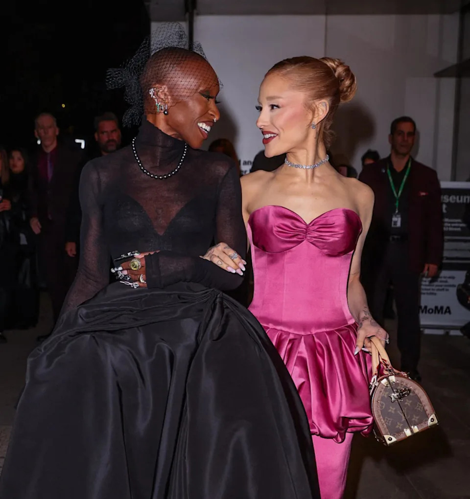 Cynthia Erivo and Ariana Grande got nominated for Oscars today for their movie Wicked. Pictures here at the Wicked NYC Premiere last year
