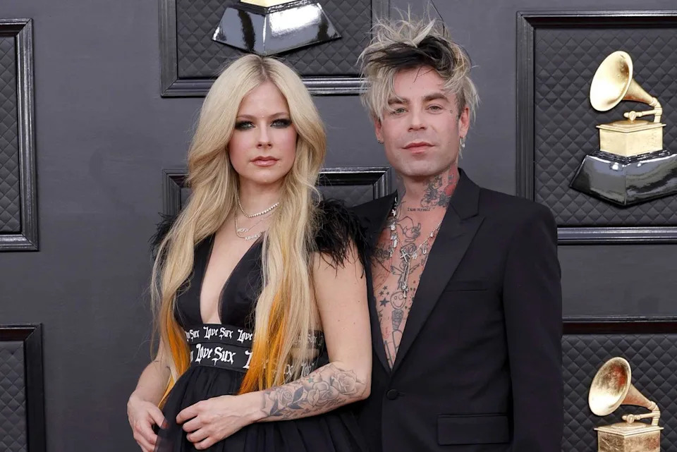 Frazer Harrison/Getty for The Recording Academy Avril Lavigne and Mod Sun in Las Vegas in April 2022