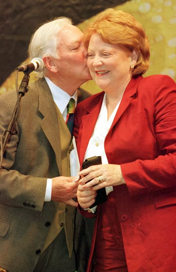 Gay Byrne and Kathleen Watkins