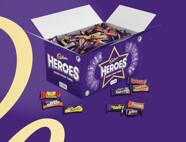 The Cadbury Heroes Chocolate Bulk Share Box from Amazon