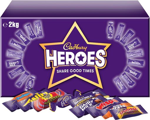 The Cadbury Heroes Chocolate Bulk Share Box from Amazon