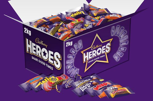 The Cadbury Heroes Chocolate Bulk Share Box from Amazon