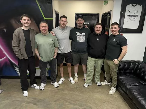 The team from The Barber Collective in Ballymena are raising funds for Turning Point NI