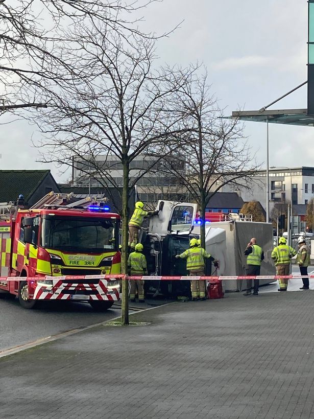 The collision in Cork city this morning