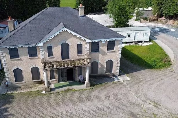 An aerial view of Connors' former mansion in south County Dublin that goes under the hammer on Thursday.