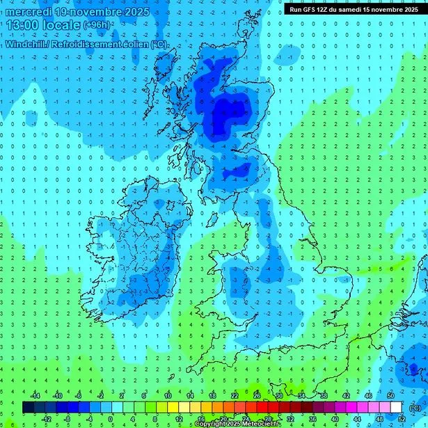It will feel bitterly cold on Wednesday and Thursday