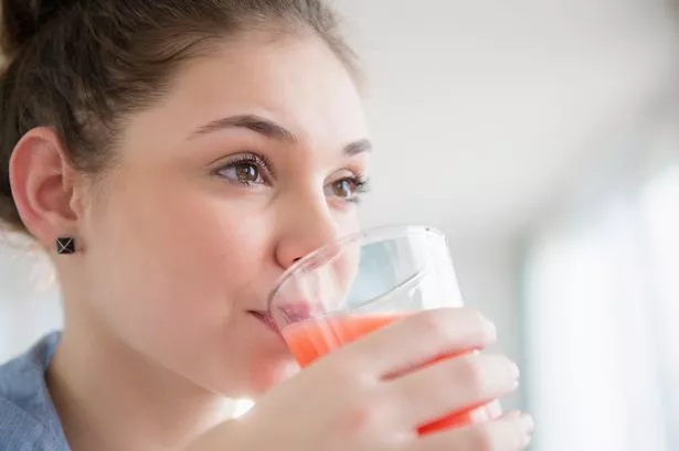 Drinking grapefruit juice