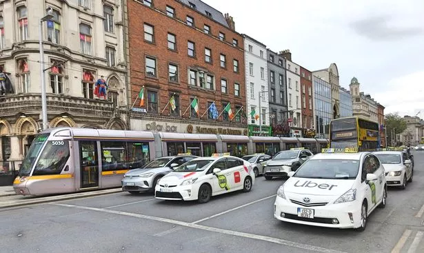 28th June 2024, Dublin, Ireland. Taxi's in Dublin city centre.