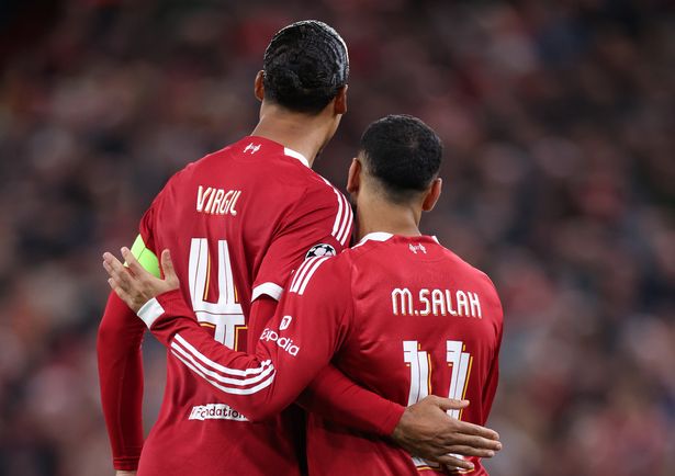 Mohamed Salah and Virgil van Dijk