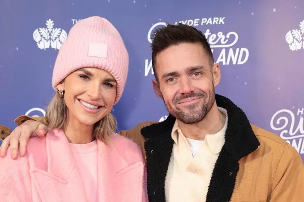 LONDON, ENGLAND - NOVEMBER 20: Vogue Williams and Spencer Matthews attend the Hyde Park Winter Wonderland Preview Night 2024 on November 20, 2024 in London, England. (Photo by Shane Anthony Sinclair/Getty Images) 