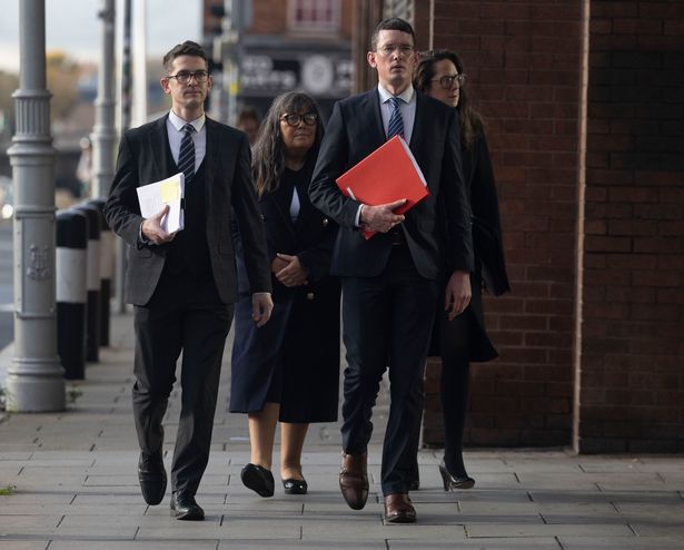 Isaac, mother Martina, Enoch Burke and sister Ammi Burke arriving at the High Court