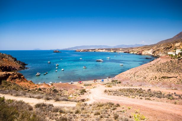 Bolnuevo beach in Mazarron, Murcia, Spain