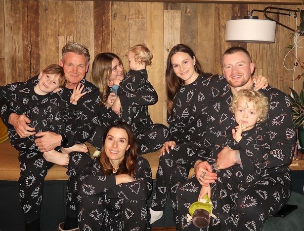 The close family donned matching pyjamas 