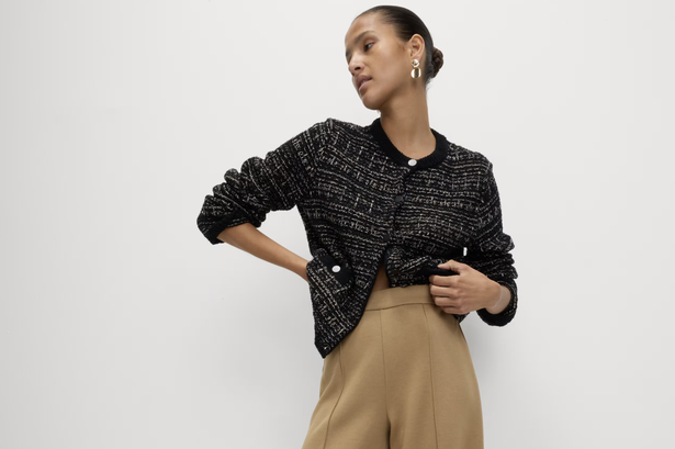 The Jersey Elasticated Waist Wide Leg Trousers in caramel