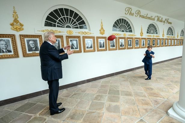 Viewers have claimed Donald Trump appeared unsteady while playing with grandson Theodore Kushner