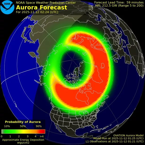 Tonight's aurora forecast. 