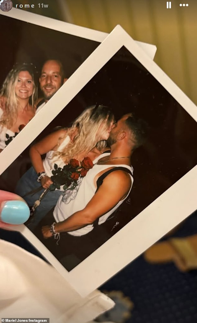 Mariel has shared pictures of herself and James as far back as July last year, and two months ago, they passionately kissed while on a romantic trip to Rome, (pictured)