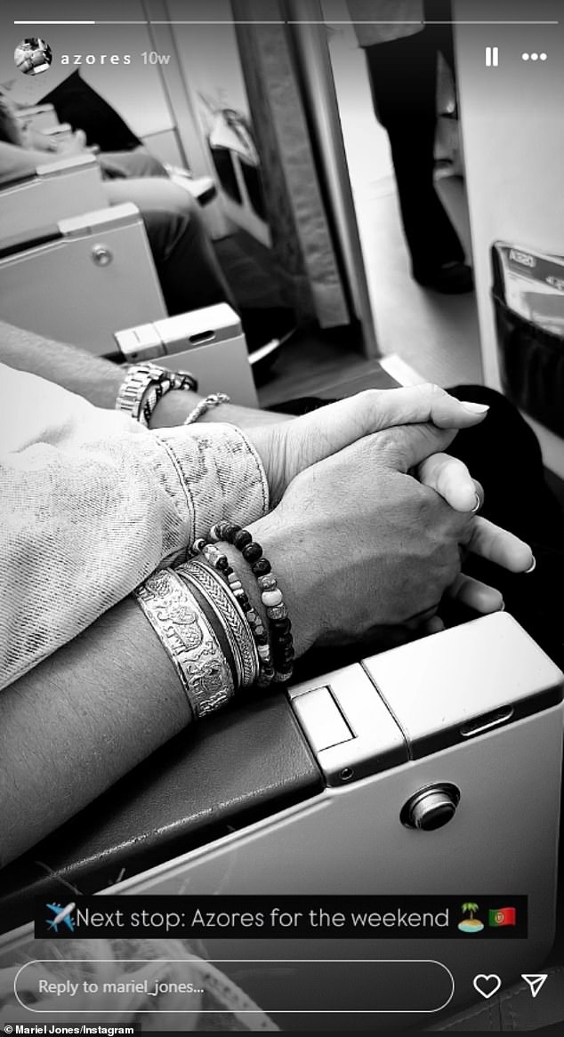 They can be seen holding hands while heading to the Azores together