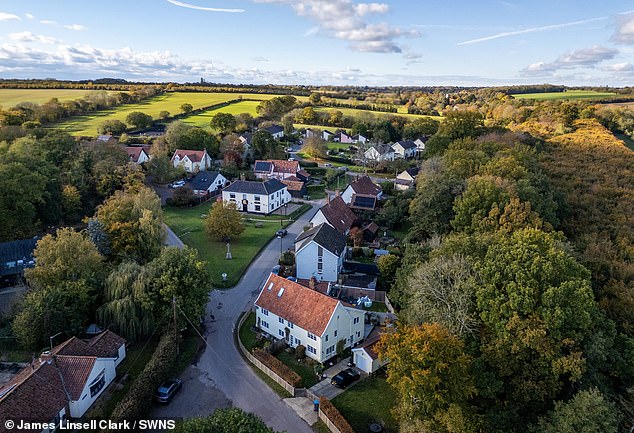 The small village of Huntingfield which sits just metres away from Blyth Barn. Residents have complained to have had 'semi-naked drunk guests peering through windows' and convoys of holidaymakers speeding through the village