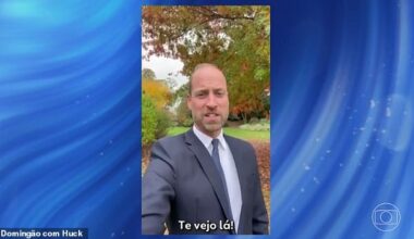 Prince William delighted audiences as he made a surprise appearance on a Brazilian TV show this week (pictured)