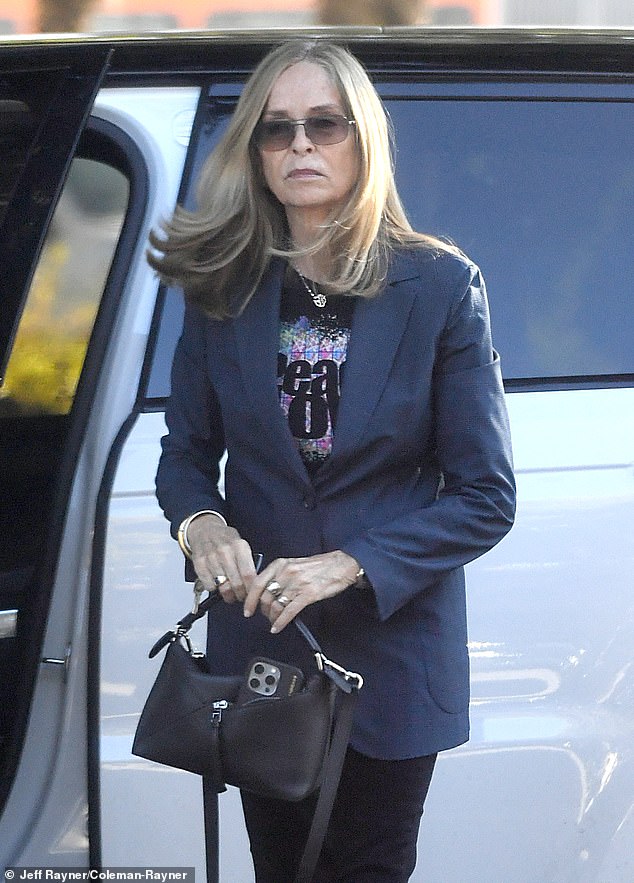 Barbara Bach, 79, looked poised and comfy chic as she arrived for a morning meeting in Beverly Hills