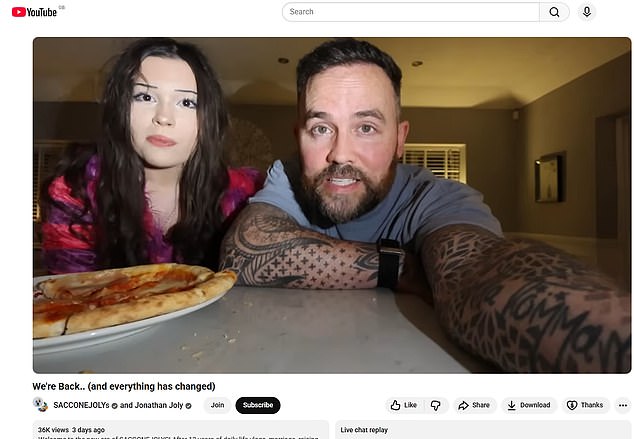 Jonathan with Amelia in new video posted after Halloween