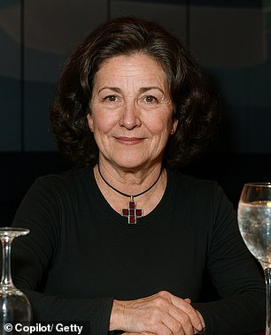 She's seen in one of the AI images