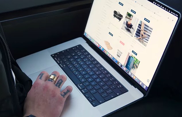 Adam was seen compiling the couple's wedding registry