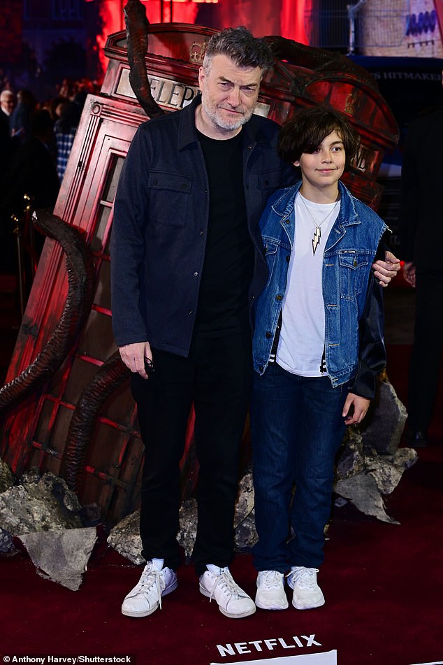 Charlie Brooker and his son were also in attendance