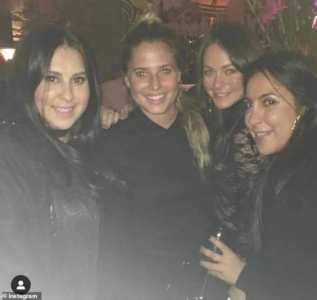 In a world exclusive, the Daily Mail can unmask Melissa Lovallo (pictured far right), a 50-year-old former Ralph Lauren executive, as the woman behind DeuxMoi. Lovallo launched DeuxMoi as a website in 2013, alongside Meggie Kempner (pictured second from right)