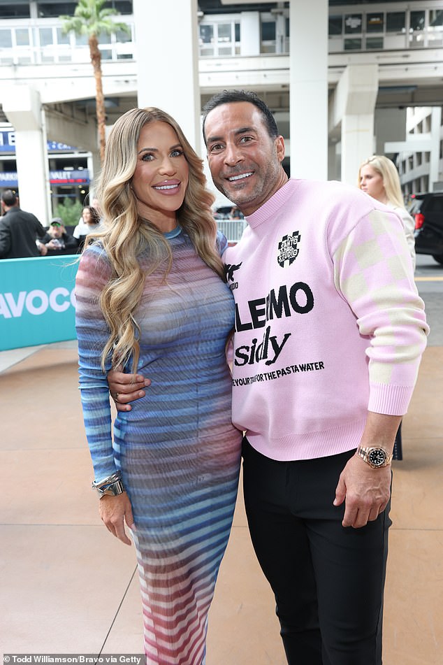 The blonde was joined by Ryan Boyajian who wore a pink sweater