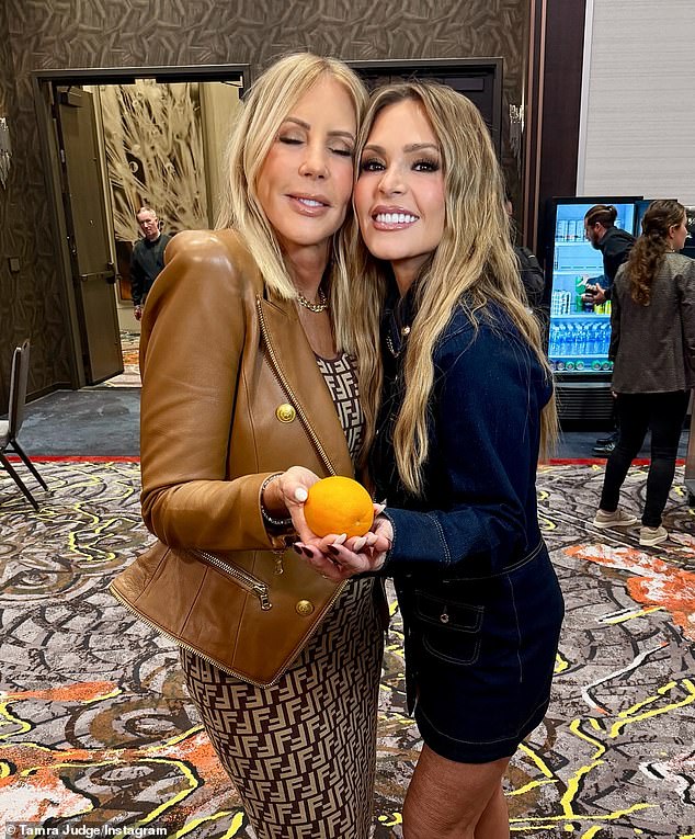 Judge smiled: 'She's back in a big way because she just fell on her face 15 minutes ago with me and Heather [Dubrow] when we were doing our slow-mo [promotional] videos. She got her to her toes stuck under like the tracks. Face first. Where are the cameras? This is total Vicki'