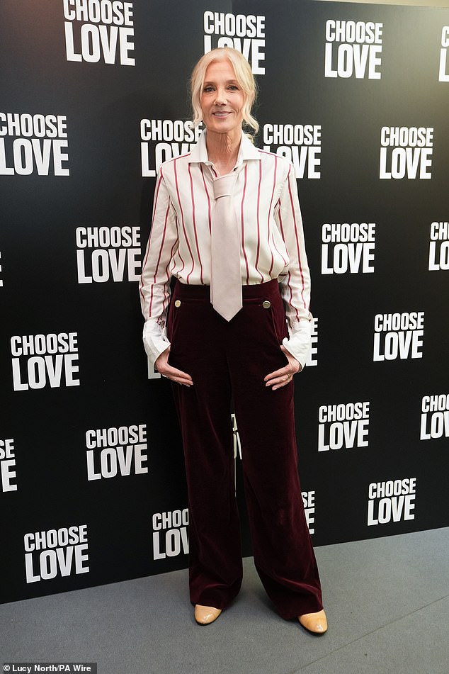 Joely Richardson (pictured), Mabel, Charlie Mackesy, and Sebastian Croft were also in attendance at the glitzy event