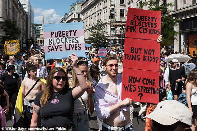 Whether or not children should be allowed puberty blockers has been at the centre of several pro-trans protests in London and other UK cities
