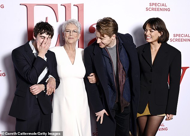 (L-R) Spike Fearn, Jamie Lee Curtis, Jack Lowden and Emma Mackey