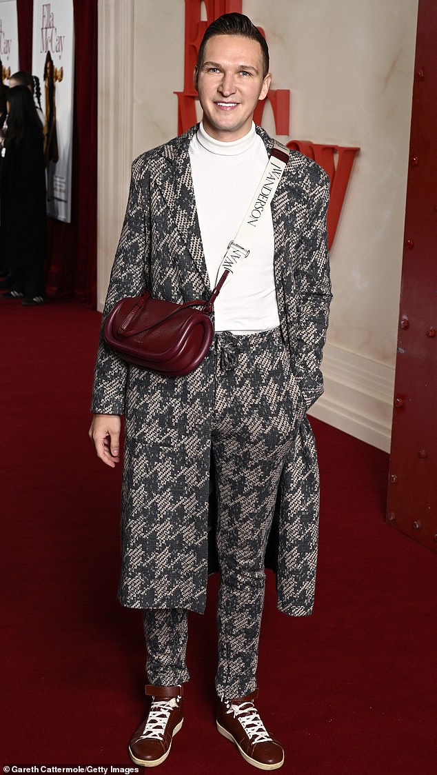 Chris Kowalski cut a stylish figure at the VIP event